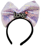 Couronne lumineuse LED NessiWorld Lilas avec 3 fonctions différentes 20 x 17 cm